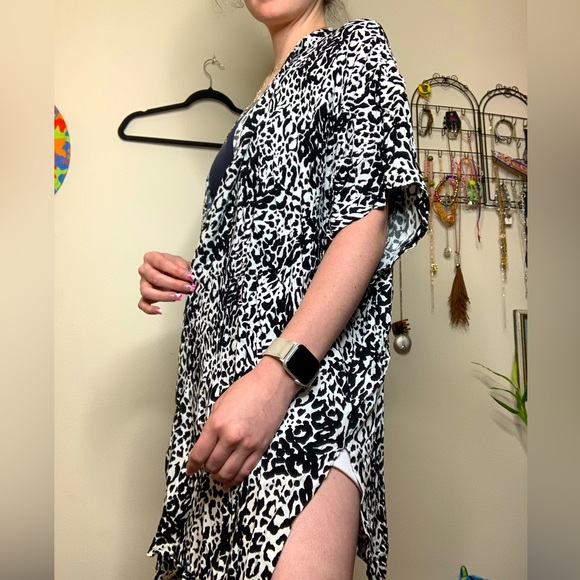 Long Mix Print Cardigan - Picture 4 of 4